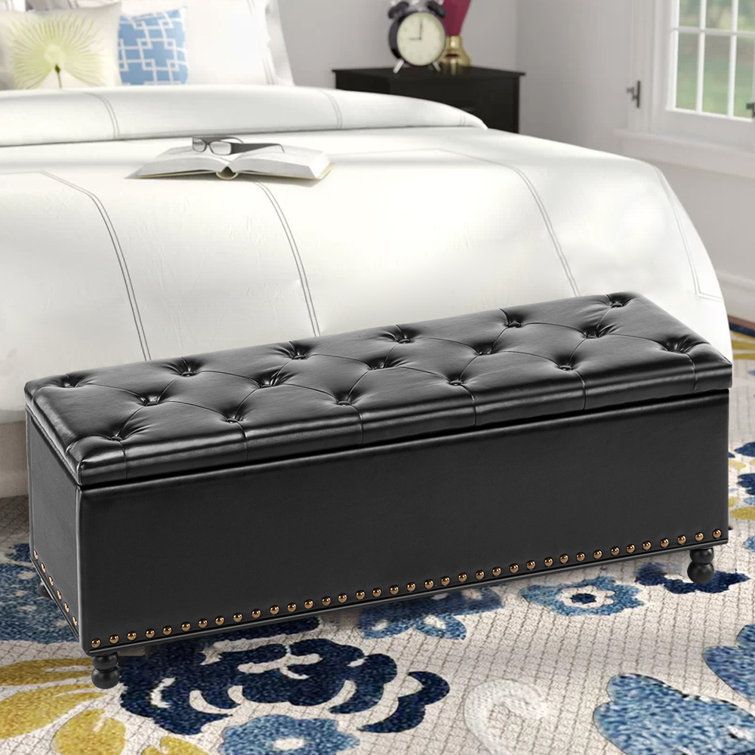 Canora Grey Upholstered Flip Top Storage Bench & Reviews Wayfair Canada